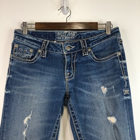 Miss Me The M Series Distressed Skinny Jeans Size 27 - Picture 2 of 13